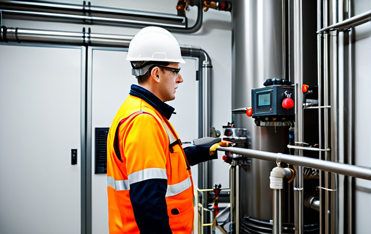 **

"A professional engineer, fully clothed in appropriate safety gear, inspecting a geothermal heating system in a modern, well-lit mechanical room. Focus on the clarity of the equipment and the engineer's focused expression. Safe for work, appropriate content, perfect anatomy, professional environment, high-quality rendering."

**