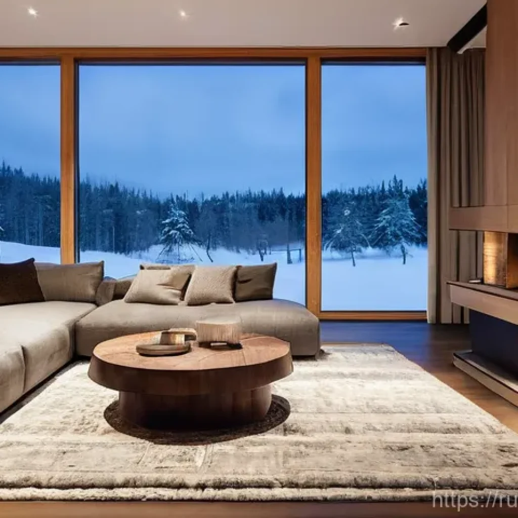 지열 냉난방 시스템의 설치 및 운영 비용 추정 - **Prompt 1: Cozy Winter Evening in a Modern Russian Home with Geothermal Comfort**
An interior s...