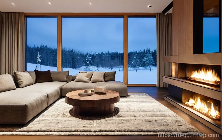 지열 냉난방 시스템의 설치 및 운영 비용 추정 - **Prompt 1: Cozy Winter Evening in a Modern Russian Home with Geothermal Comfort**
    An interior s...